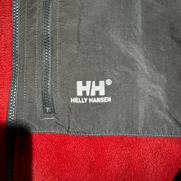Helly Hansen Men Full Zip Up Fleece Sweater Jacket Red Large XL - Picture 5 of 7